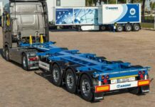 Krone Box Liner SDC27 eLTU70 mit Compact-Heck – Containerchassis