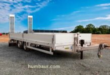 Humbaur HBTZ 136224 BS. Tandem-Hochlader mit abgeschrägter Ladefläche