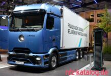 Mercedes-Benz eActros 600 – 6×2-Fahrgestell – mit Elektrokühlaufbau von Kiesling