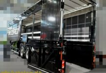 Meusburger – 3-Achs-Innenlader mit Schiebeplanen, Nutzlast 21,5t