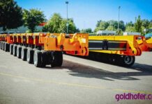 Goldhofer PST/SL E Split — Schwerlastmodul mit einstellbarer Breite